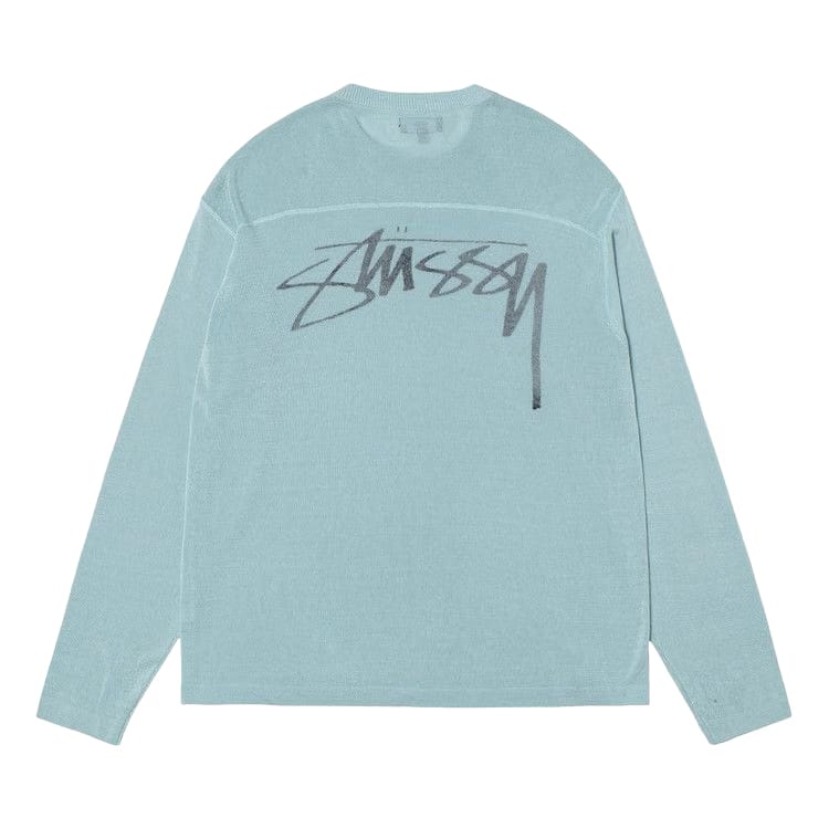 Stussy Lightweight Football Crew Light Blue