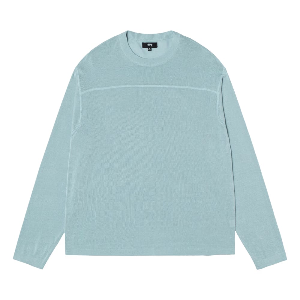 Stussy Lightweight Football Crew Light Blue