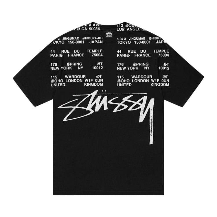 Stussy Locations T-Shirt Pigment Dyed Black
