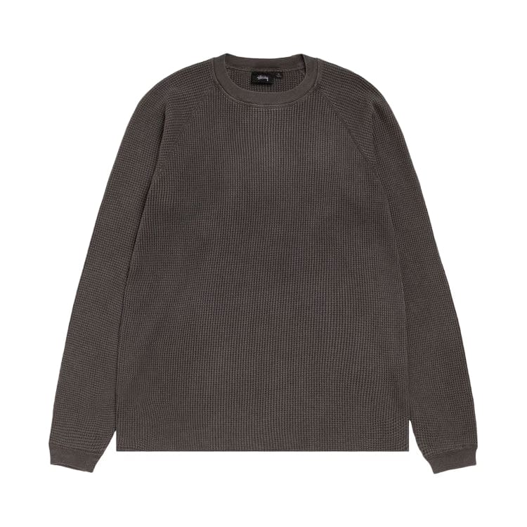 Stussy Mantra Raglan Thermal Washed Black