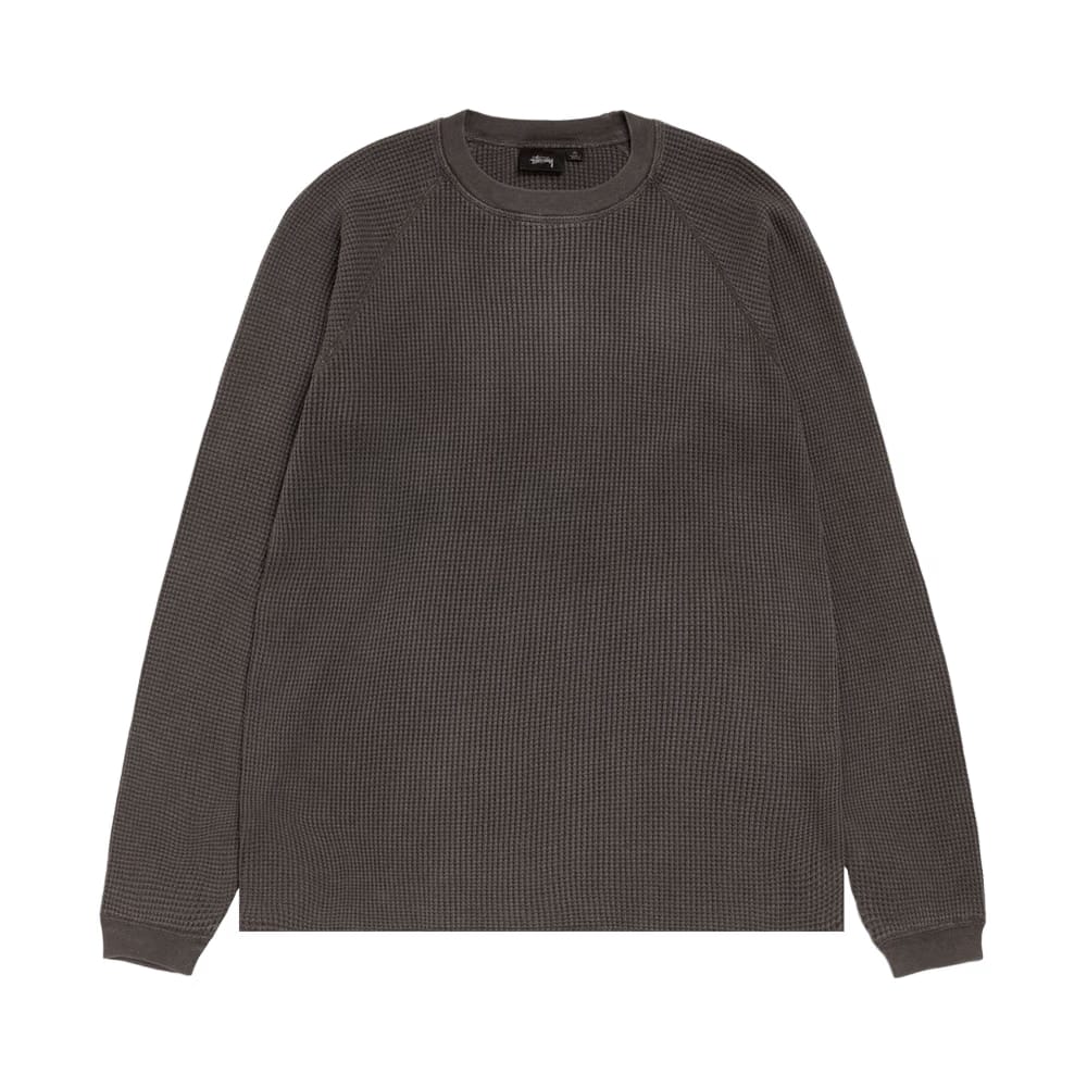Stussy Mantra Raglan Thermal Washed Black