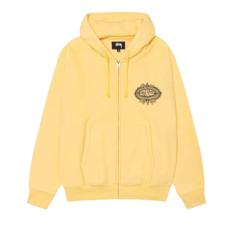 Stussy Mantra Zip Hoodie Yellow