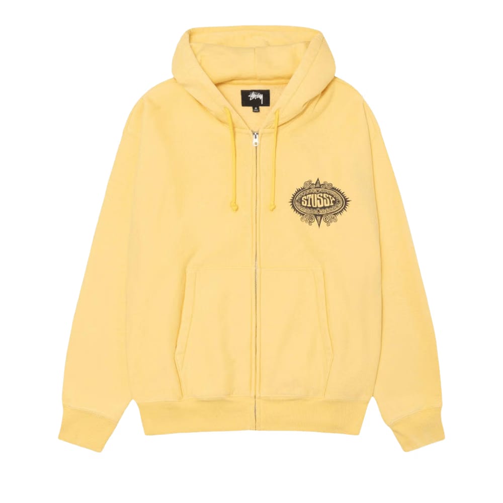 Stussy Mantra Zip Hoodie Yellow