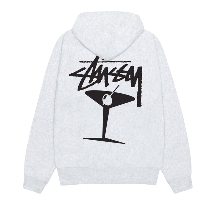 Stussy Martini Zip Hoodie Ash Heather
