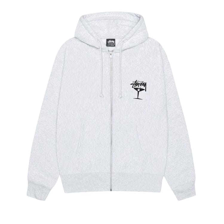 Stussy Martini Zip Hoodie Ash Heather