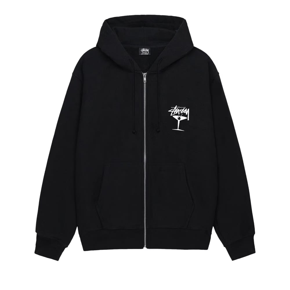 Stussy Martini Zip Hoodie Black