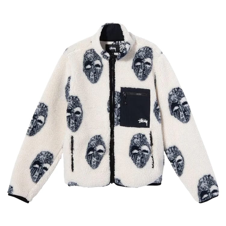 Stussy Mask Jacquard Sherpa Natural