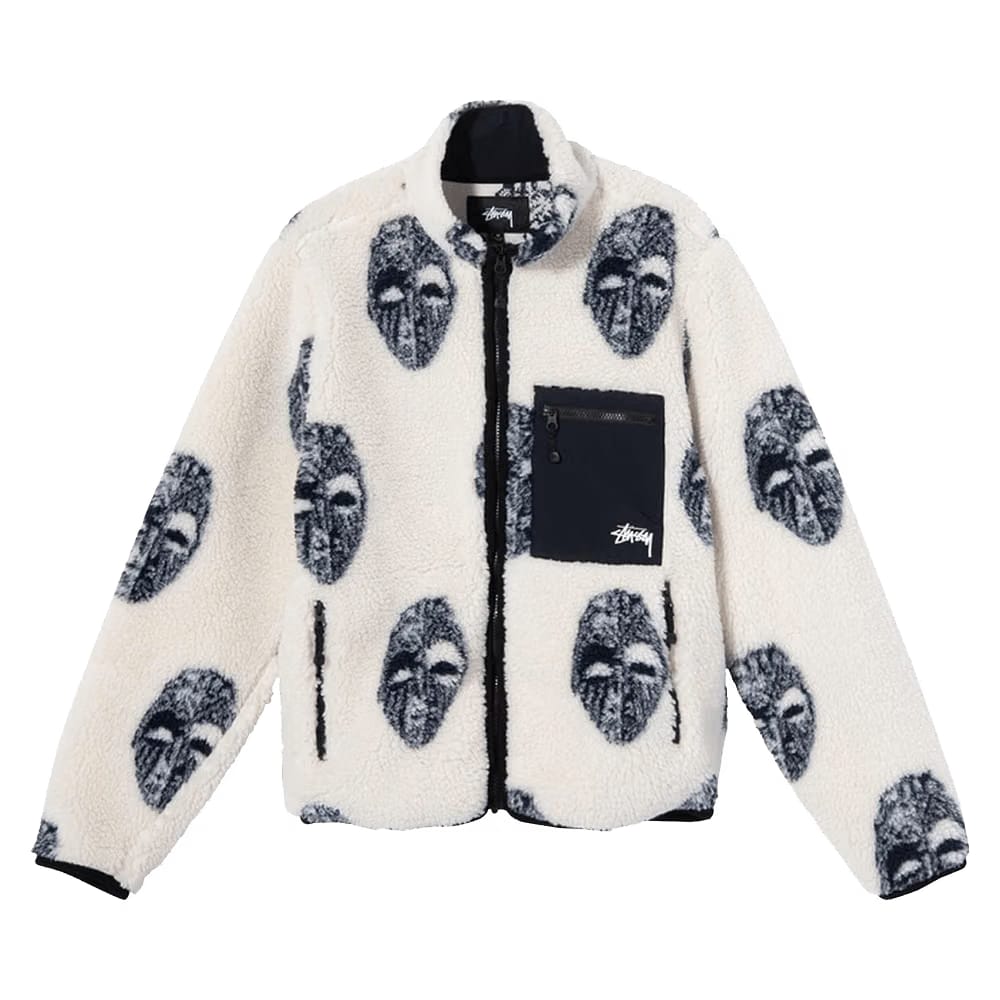 Stussy Mask Jacquard Sherpa Natural