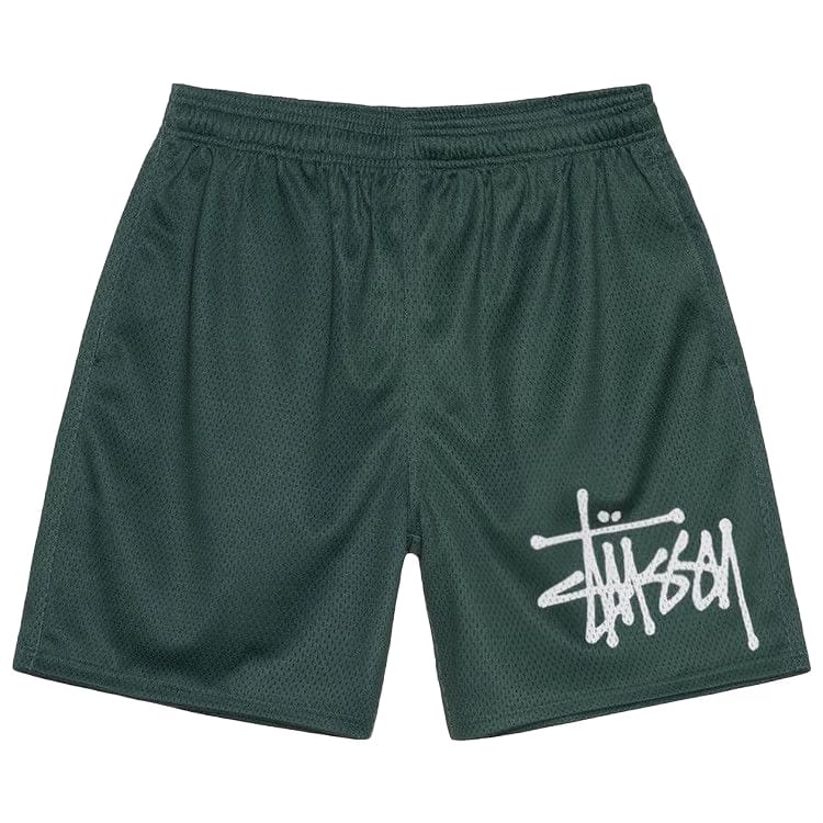 Stussy Mesh Big Basic Shorts Spruce