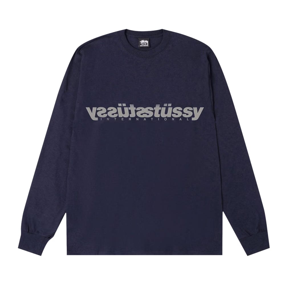 Stussy Mirror Long-Sleeve T-Shirt Navy