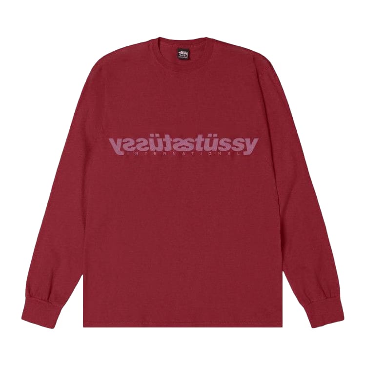 Stussy Mirror Long-Sleeve T-Shirt Wine