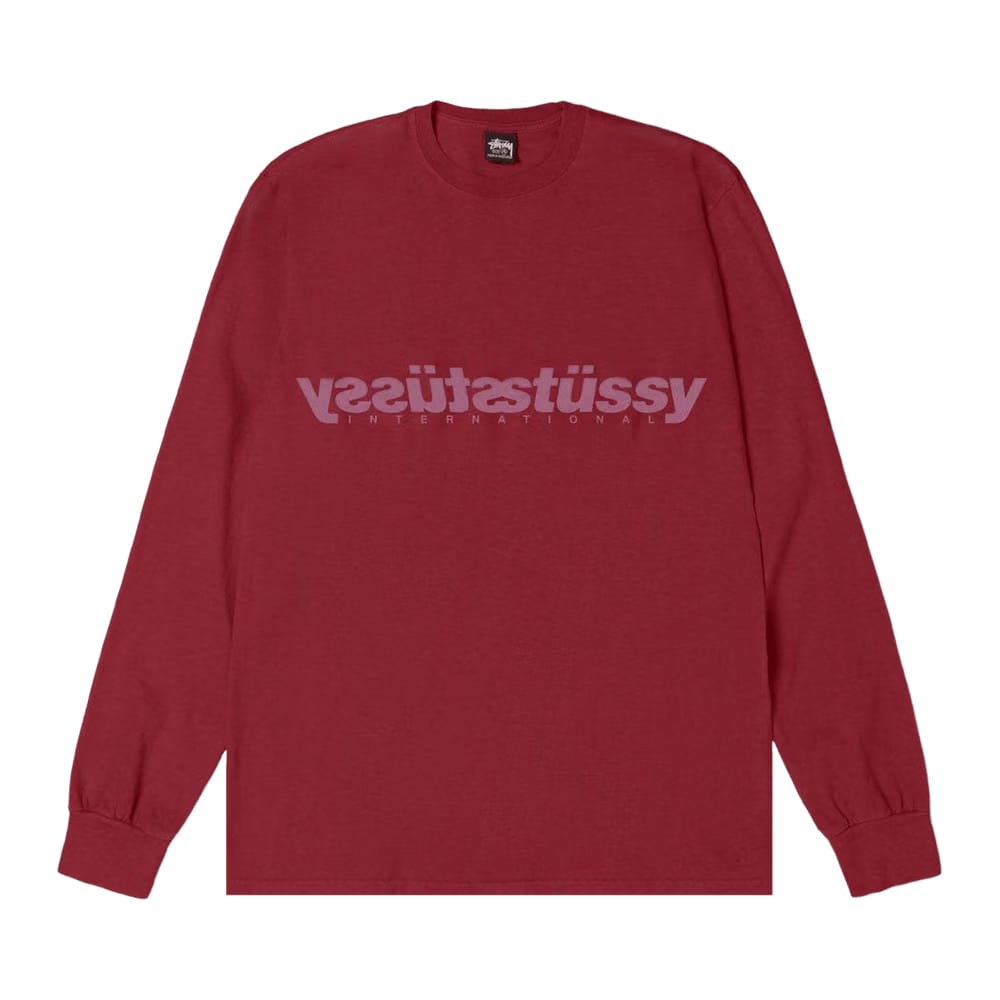 Stussy Mirror Long-Sleeve T-Shirt Wine