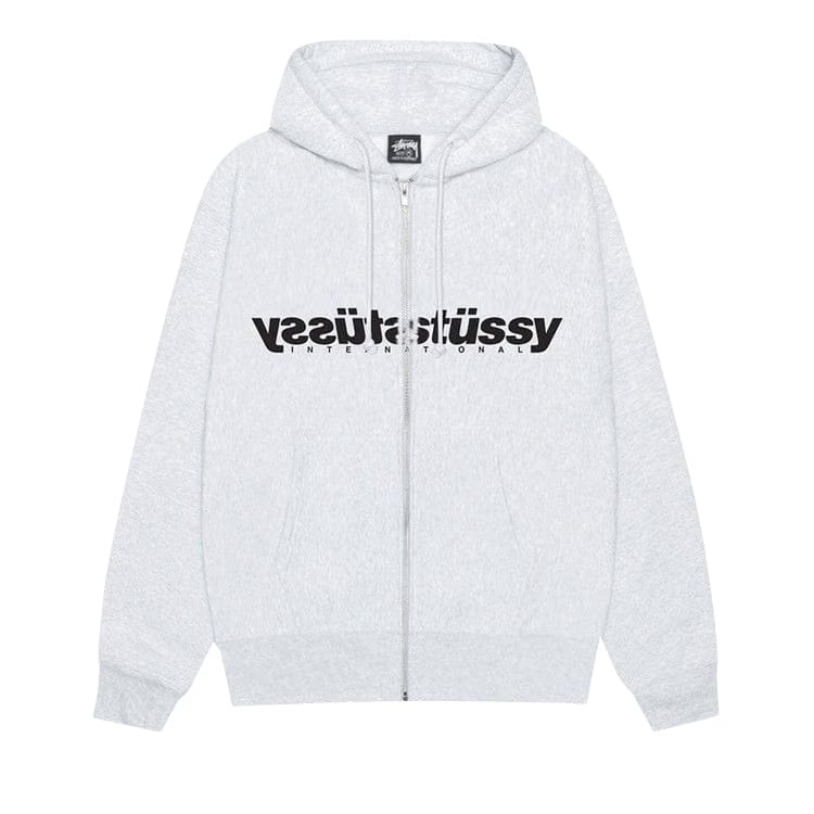 Stussy Mirror Zip Hoodie Ash Heather