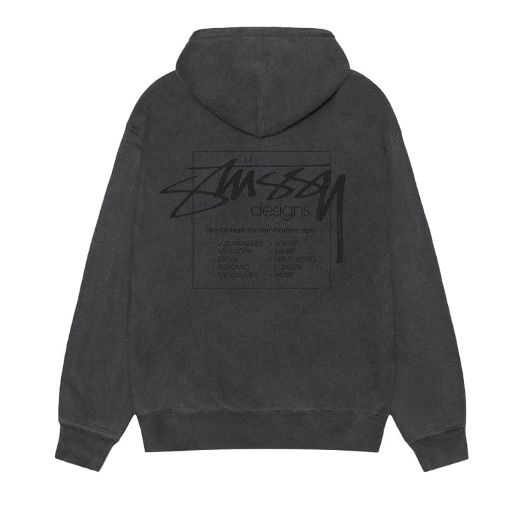 Stussy Modern Age Zip Hoodie Pigment Dyed Black
