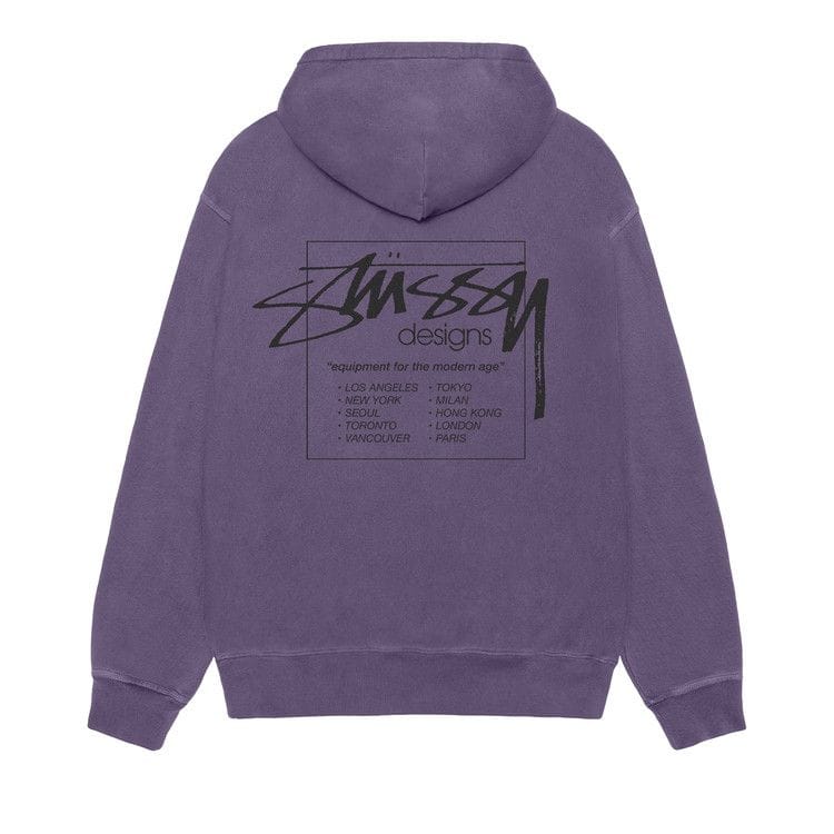 Stussy Modern Age Zip Hoodie Pigment Dyed Grape