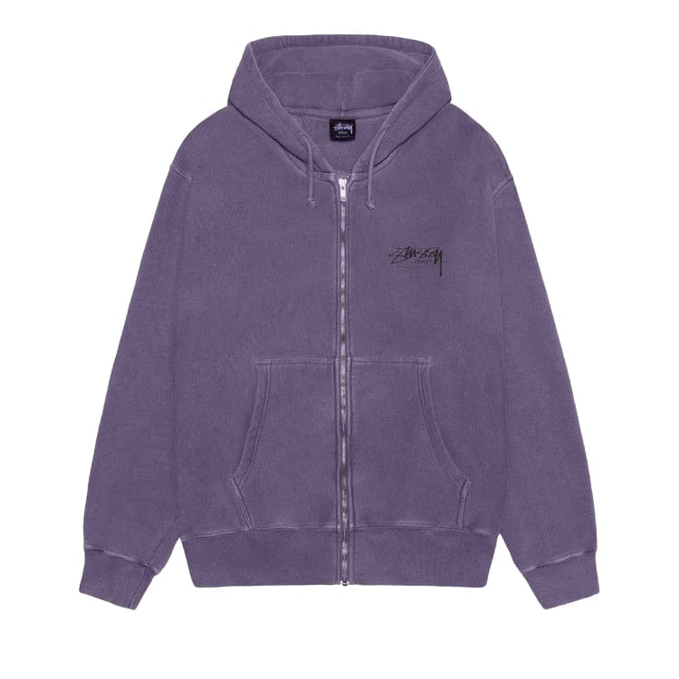 Stussy Modern Age Zip Hoodie Pigment Dyed Grape