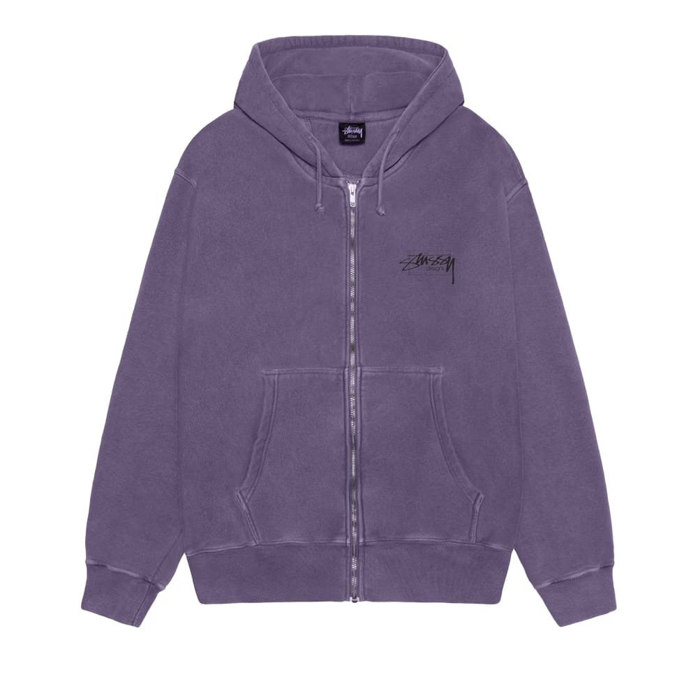 Stussy Modern Age Zip Hoodie Pigment Dyed Grape