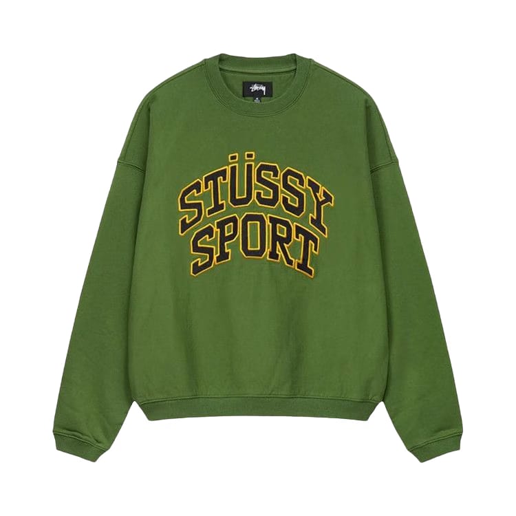 Stussy Relaxed Oversized Crew Green