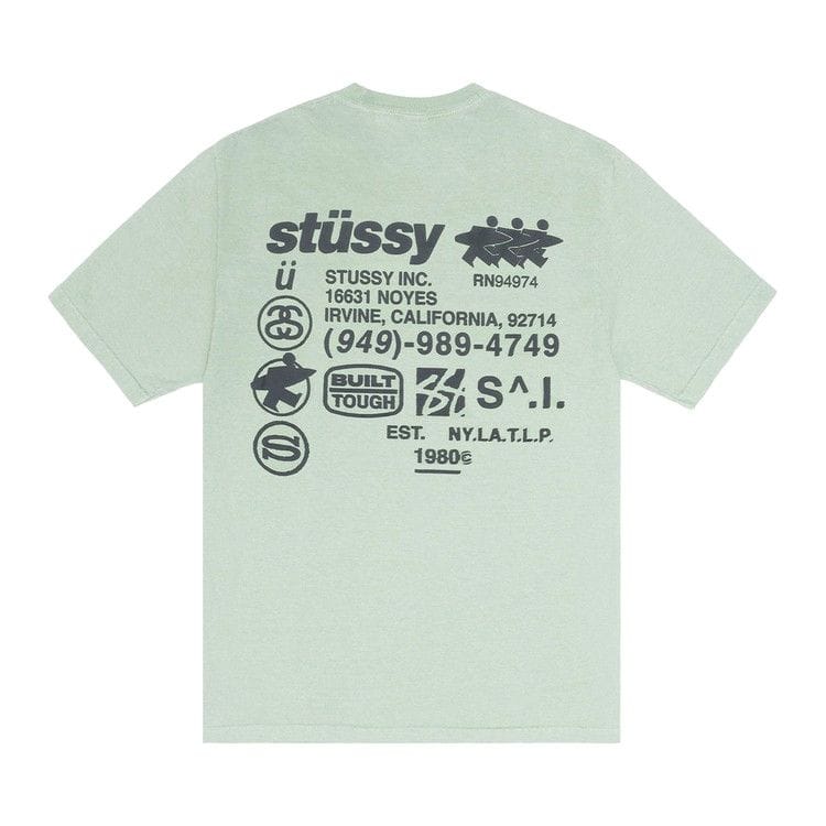 Stussy Pigment Dyed DNA T-Shirt Granite