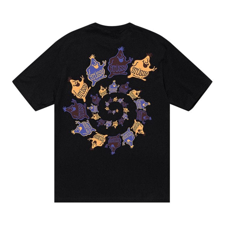 Stussy Mr. Blob Spiral T-Shirt Black