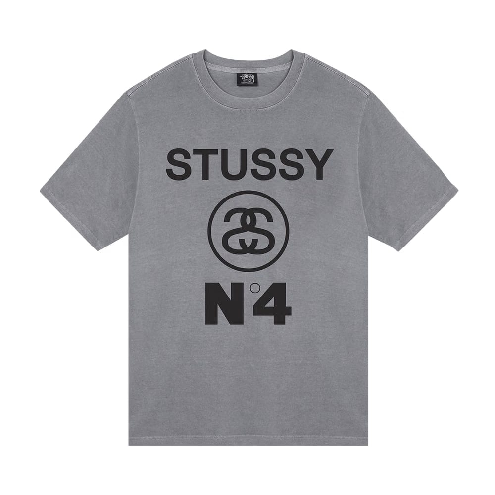 Stussy No.4 Pigment Dyed T-Shirt Grey