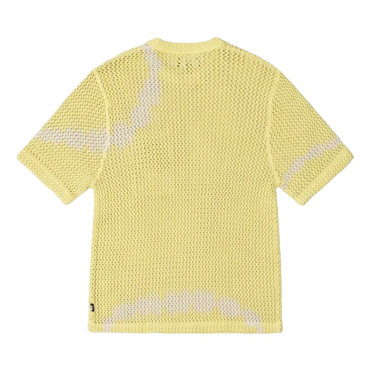 Stussy O'Dyed Heavyweight Mesh Crew Tie Dye Yellow