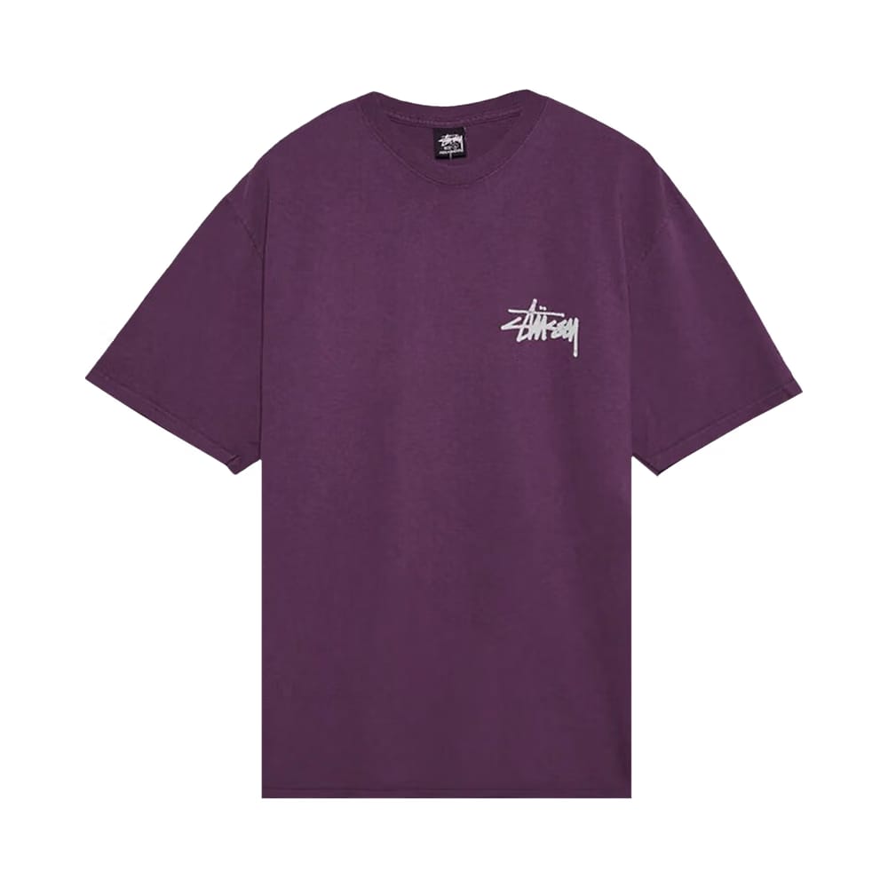 Stussy Old Phone Pigment Dyed T-Shirt Purple