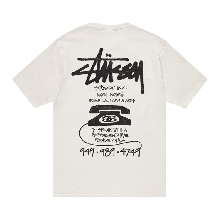 Stussy Old Phone T-Shirt Natural