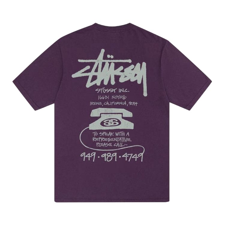 Stussy Old Phone T-Shirt Purple