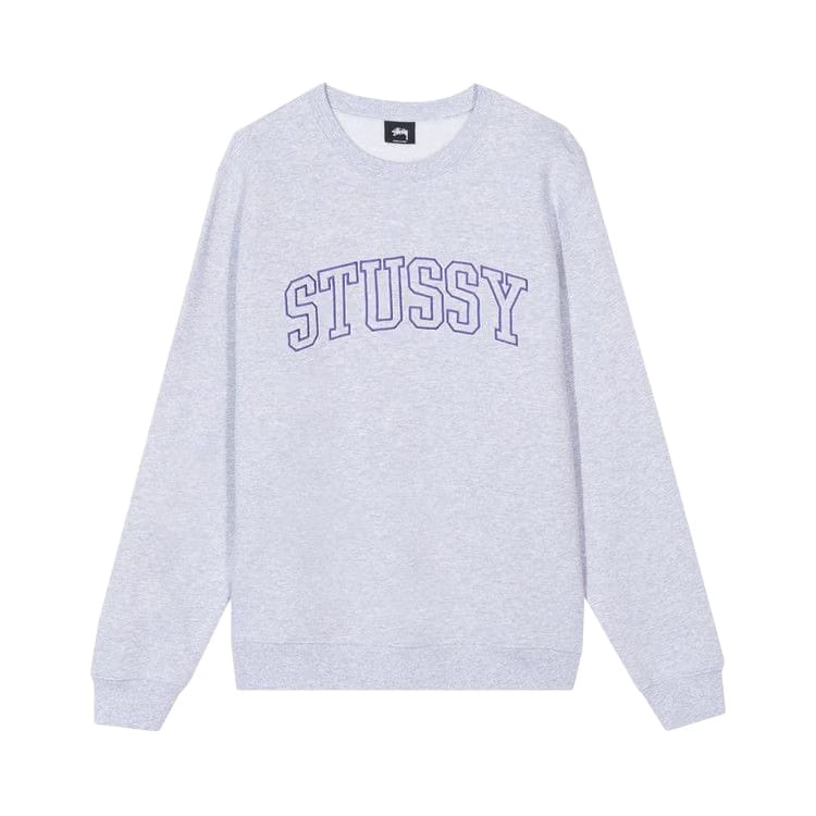 Stussy Outline Applique Crew Ash Heather
