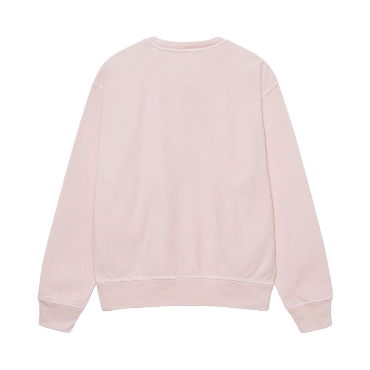 Stussy Overdyed Stock Logo Crew Light Pink