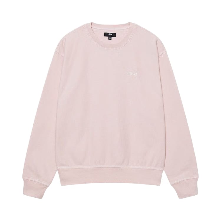 Stussy Overdyed Stock Logo Crew Light Pink