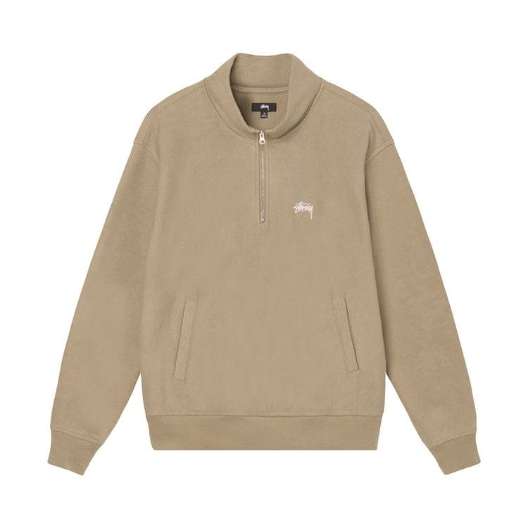 Stussy Overdyed Stock Logo Mock Khaki
