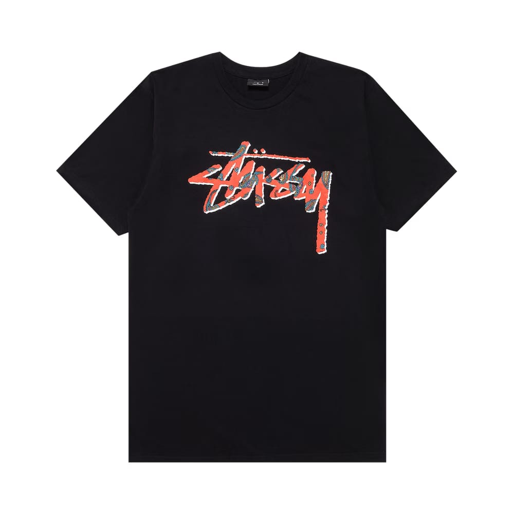 Stussy Paisley Stock T-Shirt Black