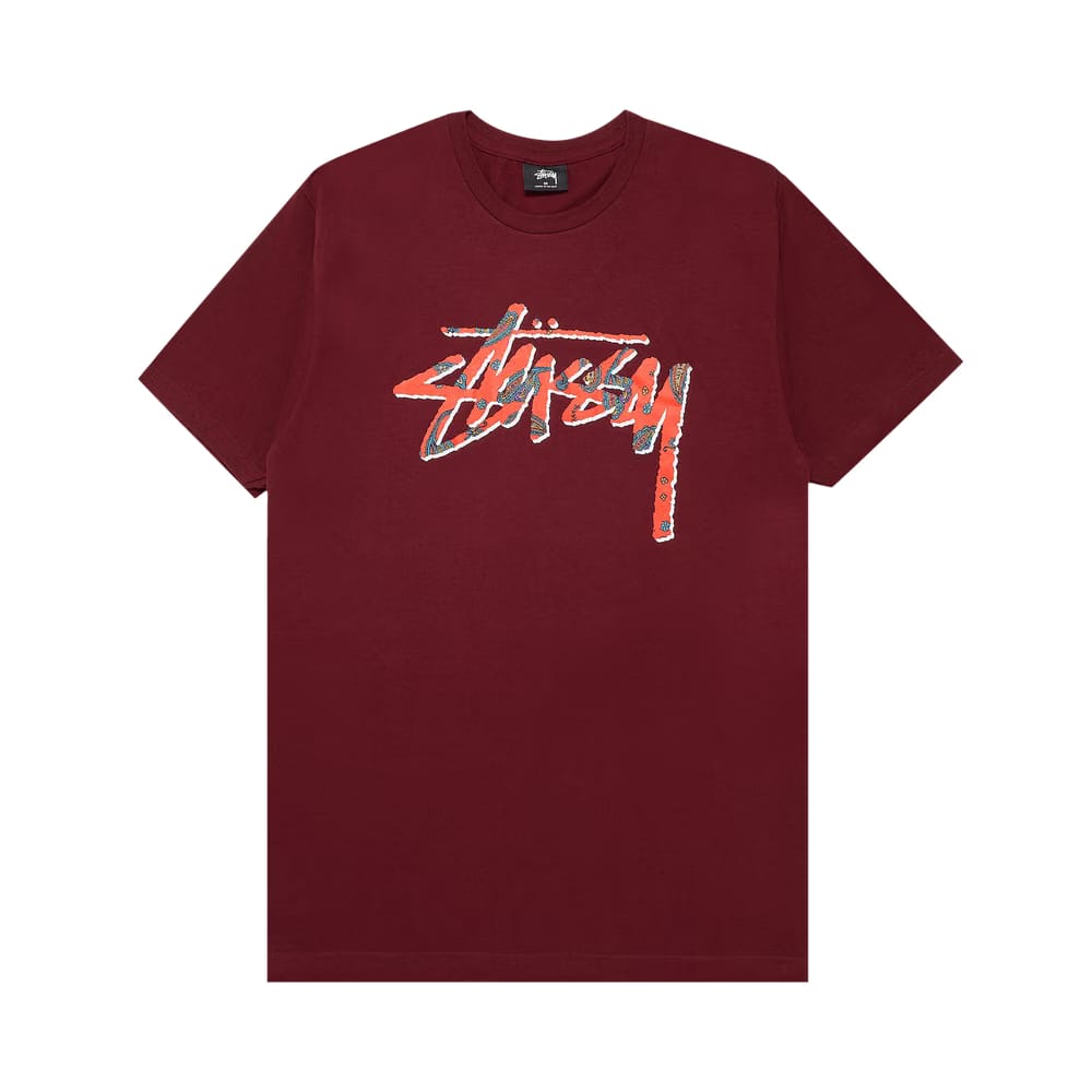 Stussy Paisley Stock T-Shirt Wine