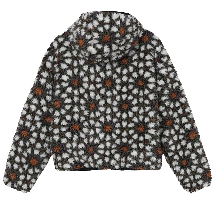 Stussy Pattern Sherpa Jacket Natural