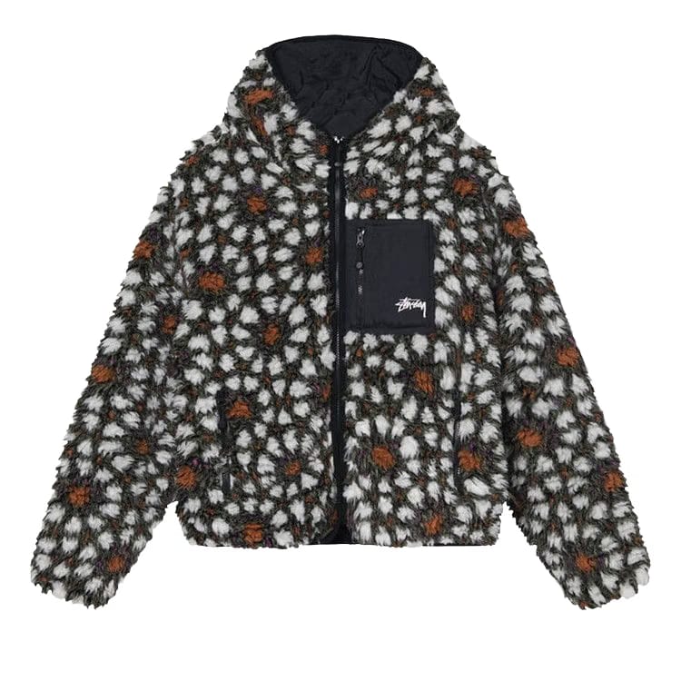 Stussy Pattern Sherpa Jacket Natural