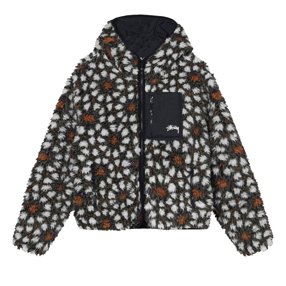 Stussy Pattern Sherpa Jacket Natural