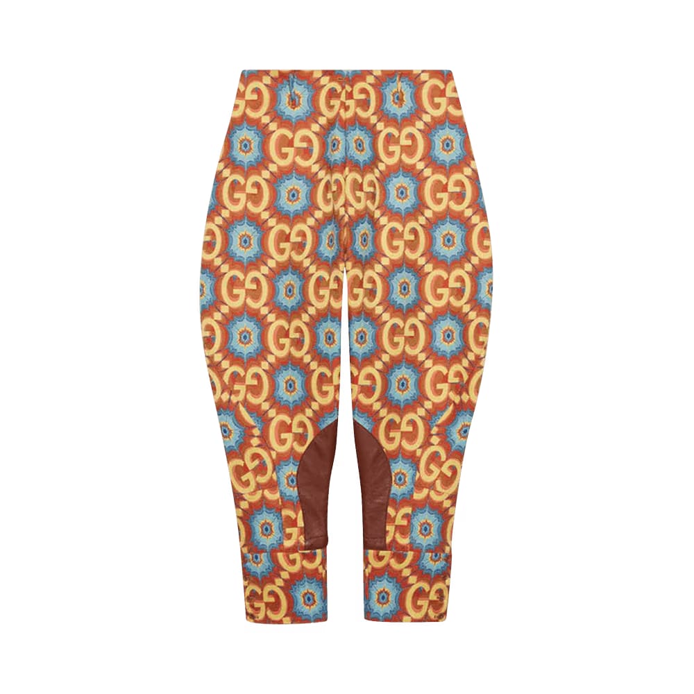 Gucci GG Kaleidoscope Equestrian Inspired Pant Orange/Yellow