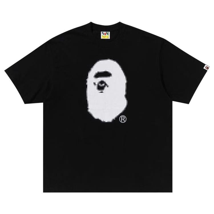 BAPE Pixel Ape Head Relaxed Fit T-Shirt Black