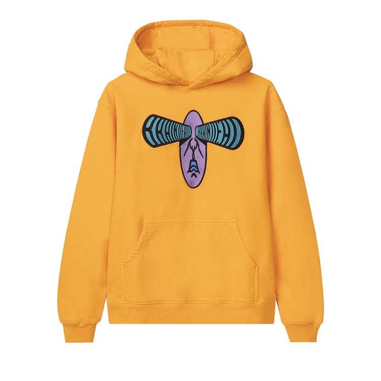 Brain Dead Bulging Embroidered Hoodie Orange