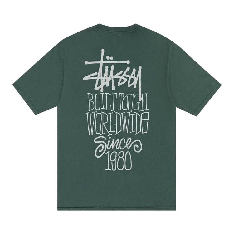 Stussy Pigment Dyed Built Tough T-Shirt Forest