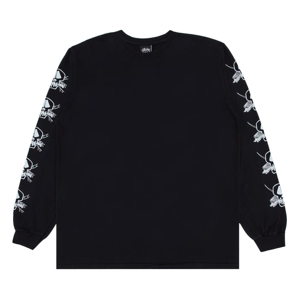 Stussy Pigment Dyed Foils Long-Sleeve T-Shirt Black