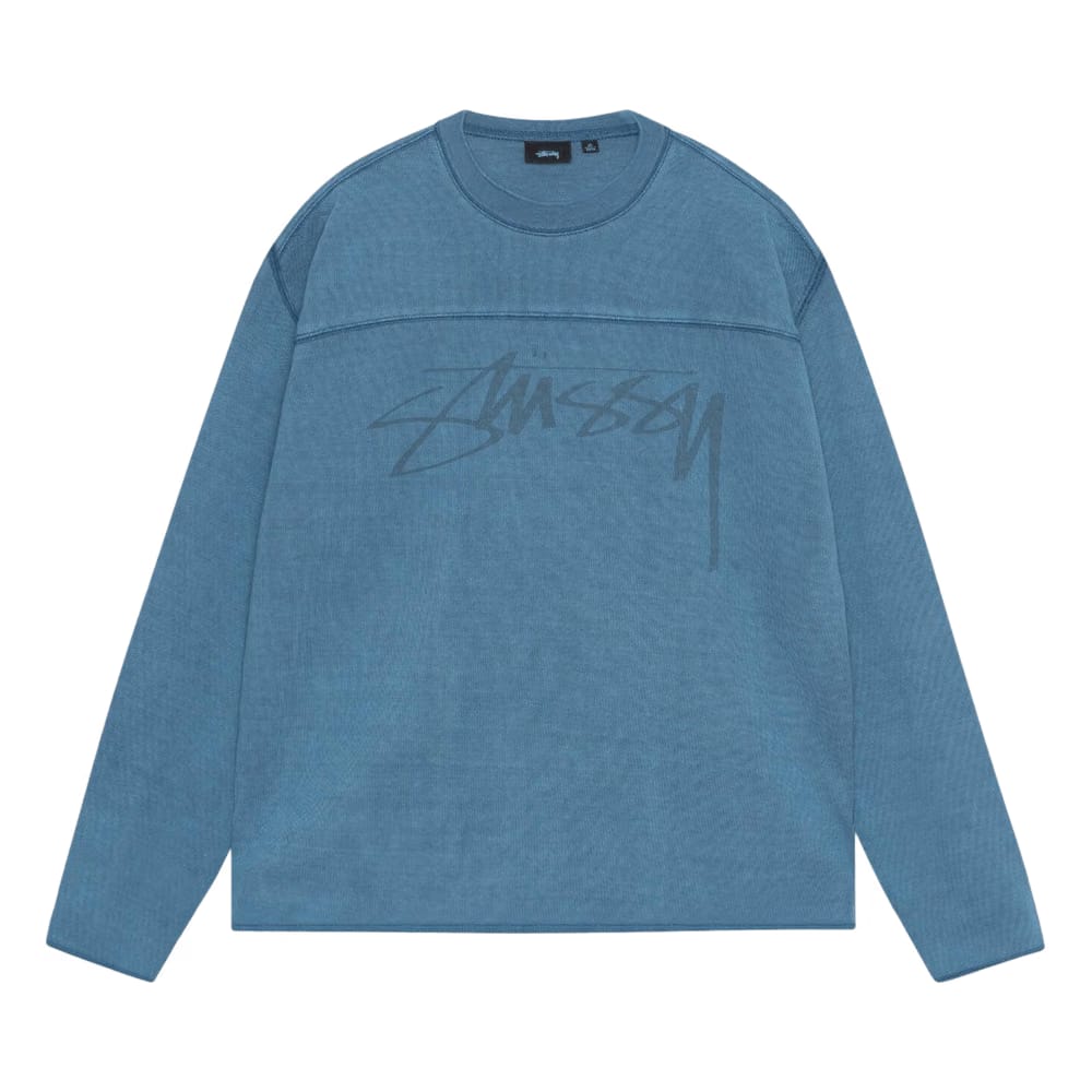 Stussy Pigment Dyed Football Crew Blue