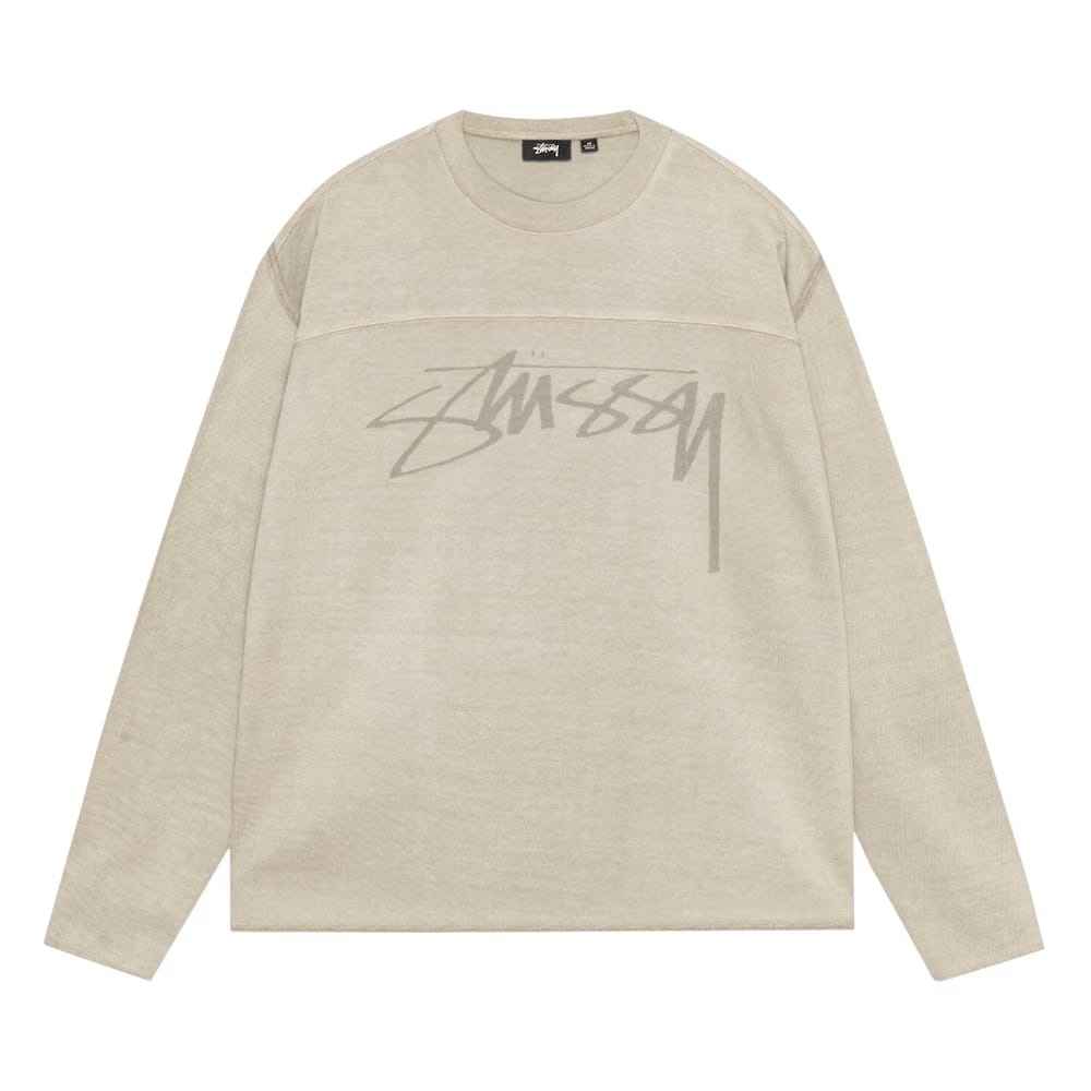 Stussy Pigment Dyed Football Crew Sand