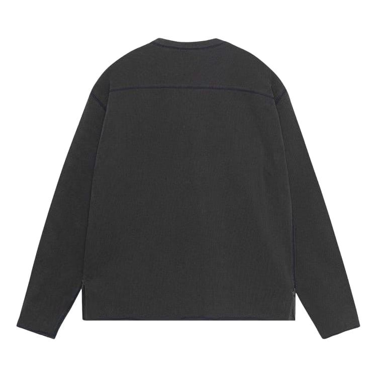 Stussy Pigment Dyed Football Crew Washed Black