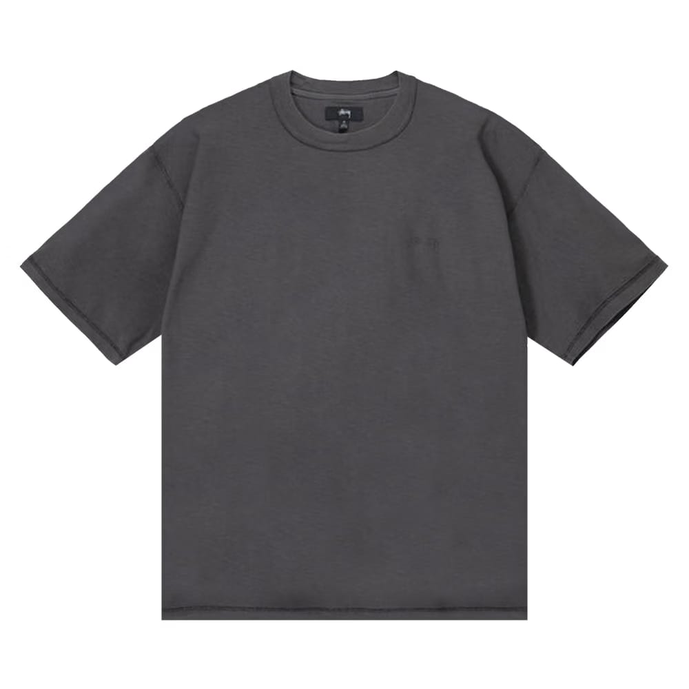 Stussy Pigment Dyed Inside Out Crew Faded Black