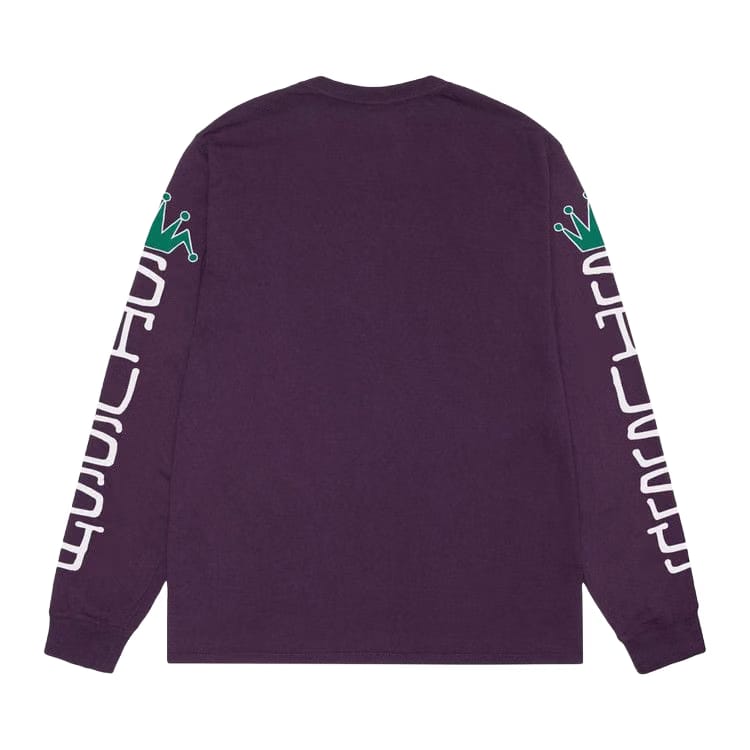 Stussy Pigment Dyed Jumbo Long-Sleeve T-Shirt Purple