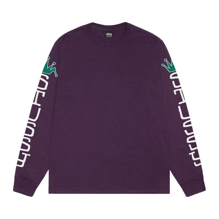 Stussy Pigment Dyed Jumbo Long-Sleeve T-Shirt Purple