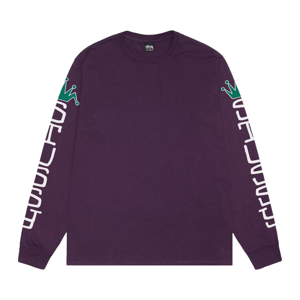 Stussy Pigment Dyed Jumbo Long-Sleeve T-Shirt Purple